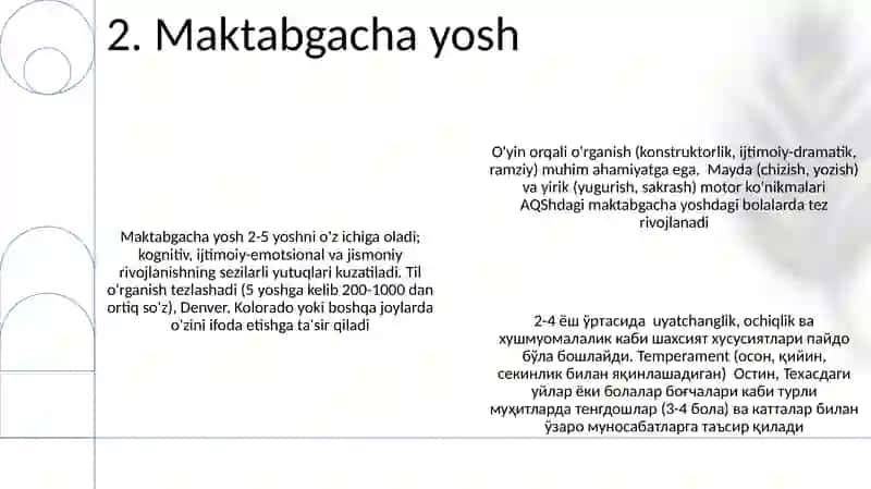 Maktabgacha tarbiya yoshidagi bolalarda shaxs xususiyatining rivojlanishi 4
