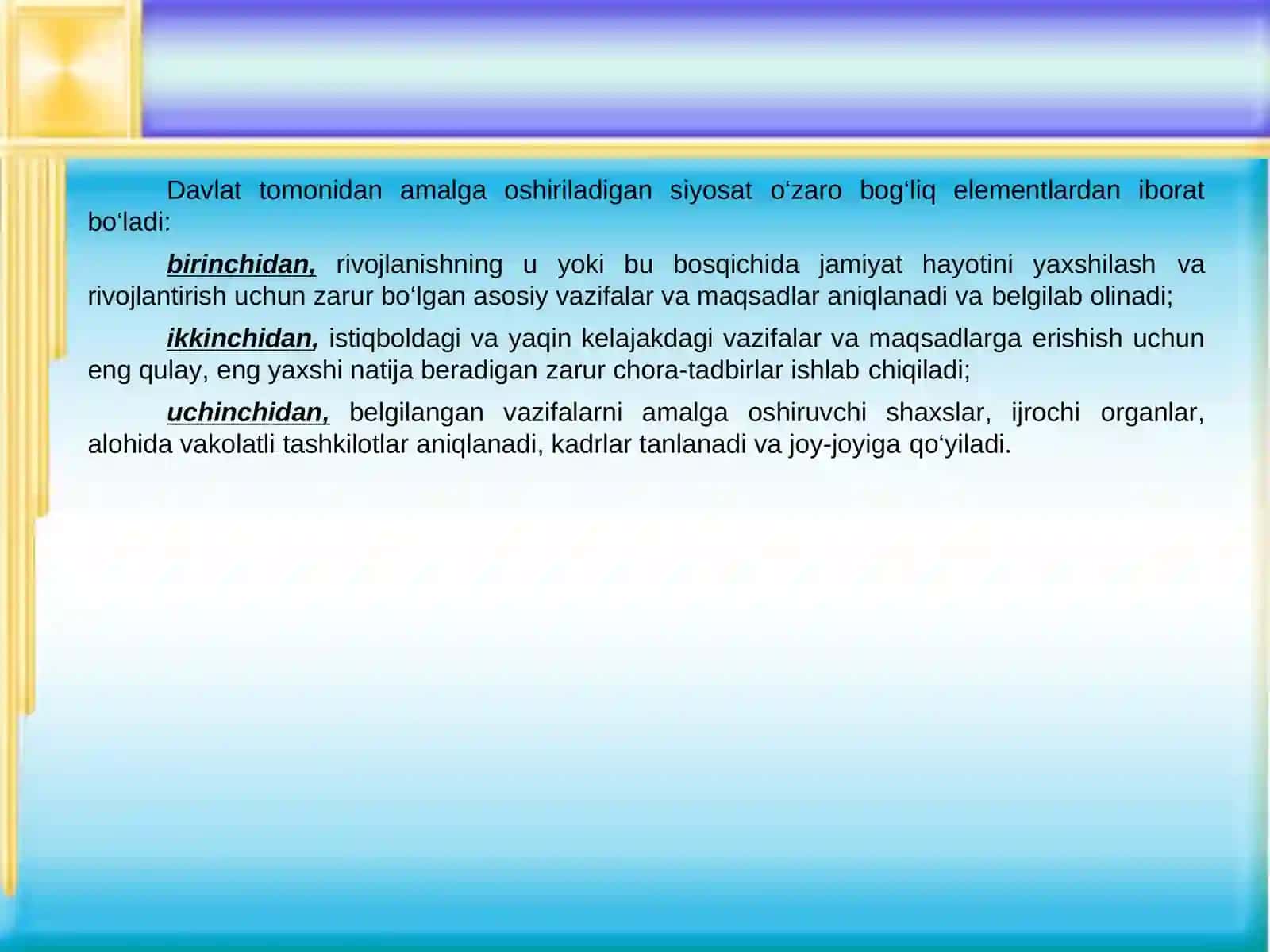 DAVLATNING MOLIYAVIY SIYOSATI 4
