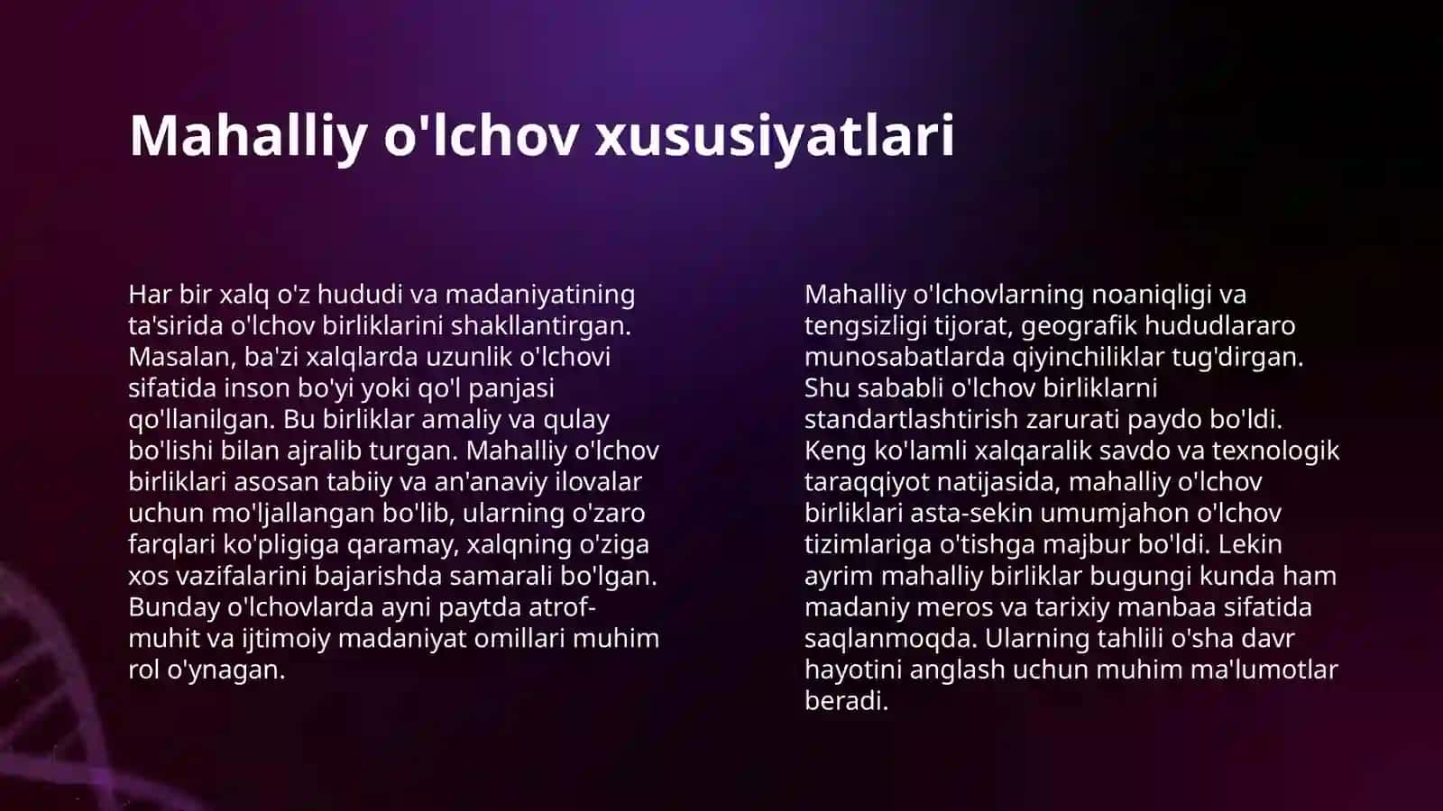 MIQDORLARNING QADIMIY VA TURLI XALQLARGA OID NOSTANDART O'LCHOV BIRLIKLARI. MIQDORLARNING ETALON BIRLIKLARI KELIB CHIQISHI VA SAQLANISHI 4