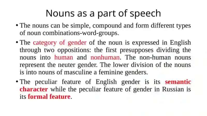 Noun as a part of speech 4