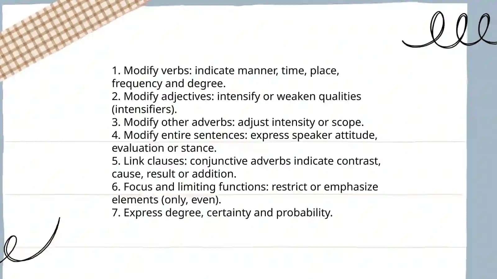 Adjectives and adverbs 4