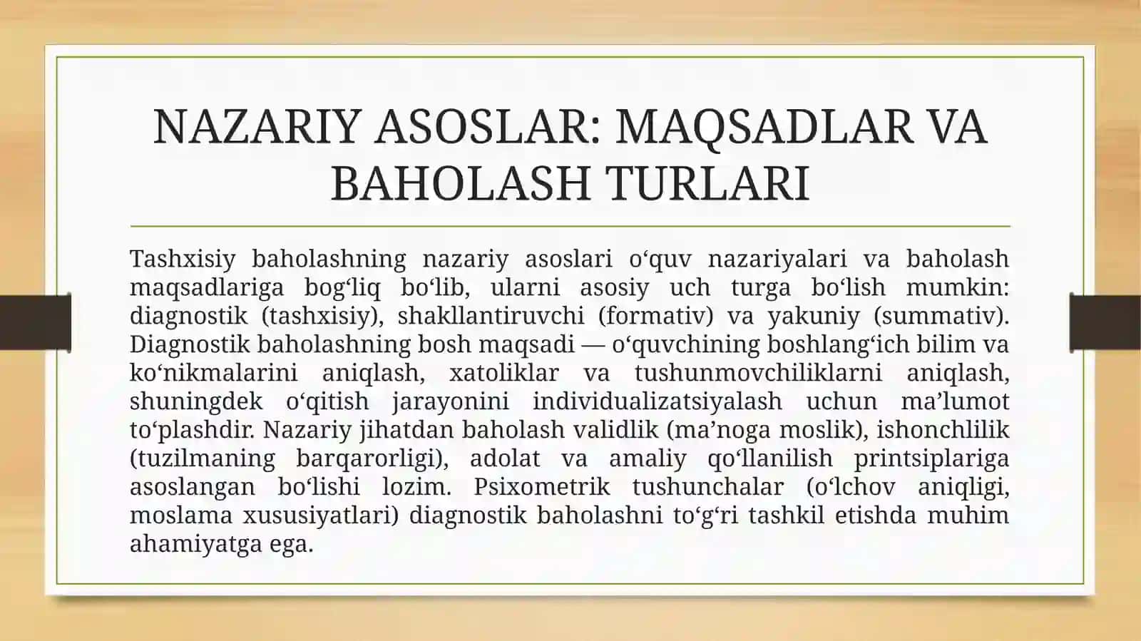 Taʼlim olganlikni tashxis etish 4