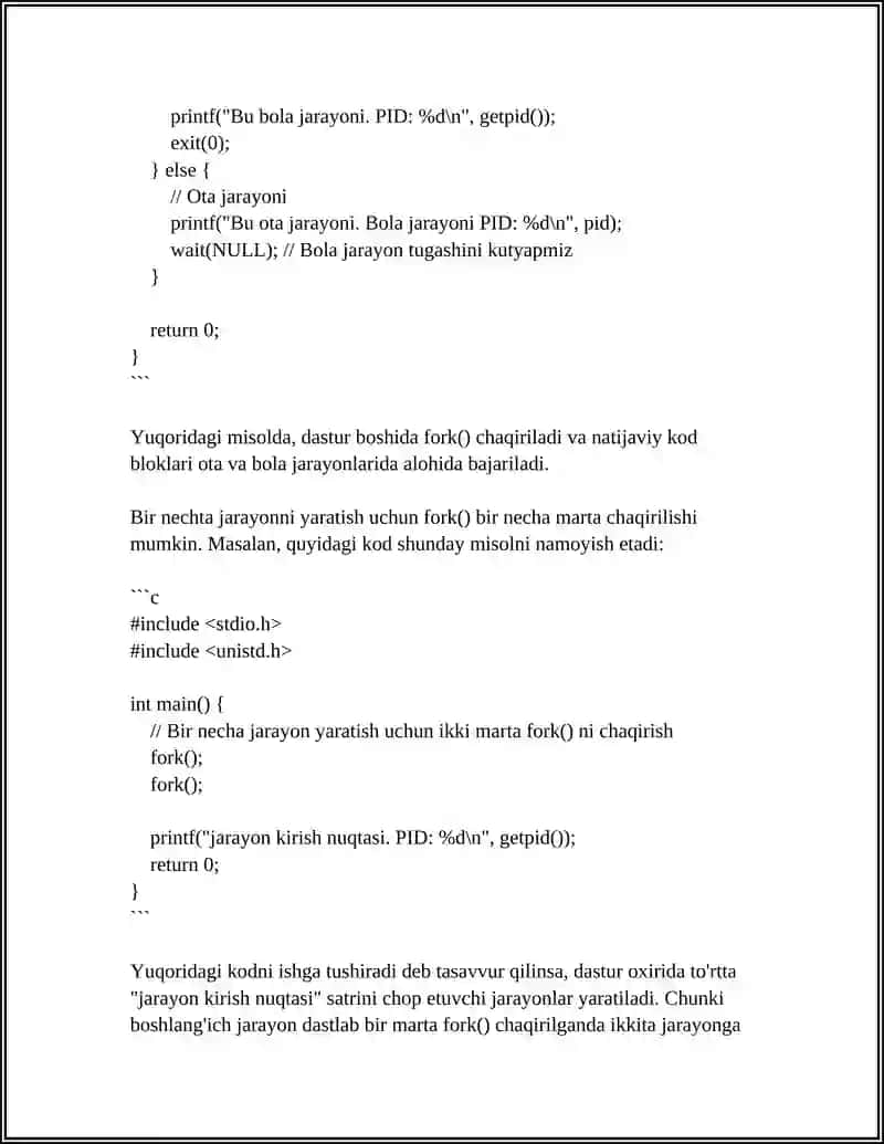 BIR NECHTA JARAYONLARNI YARATADIGAN VA IPC (KANALLAR/SIGNALLAR) DAN FOYDALANADIGAN C/PYTHON DASTURINI YOZING 4