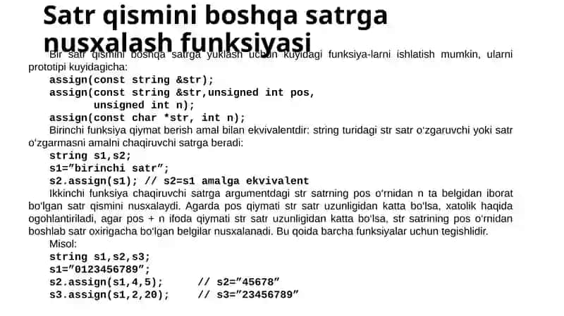 C++ tilida string turidagi satrlar 4