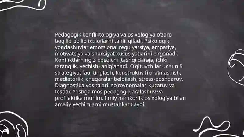 Pedagogik konfiktologiyaning fanlar bilan aloqadorlikda rivojlarlanishi 4