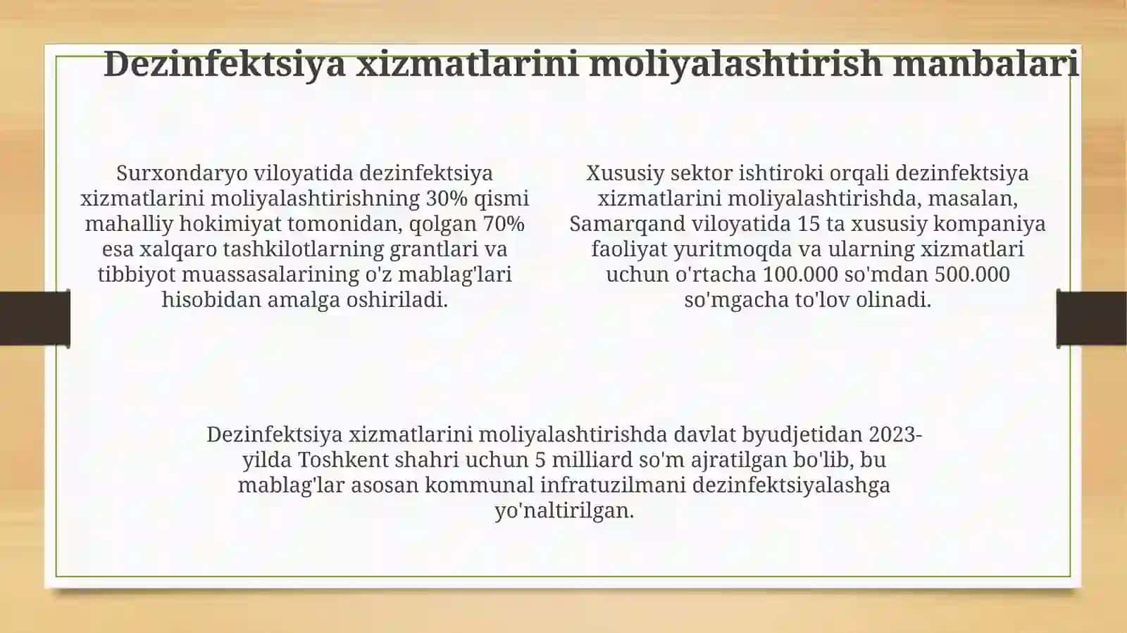 Dezinfektsiya xizmatlarini tashkil etishning asosiy tamoyillari 4