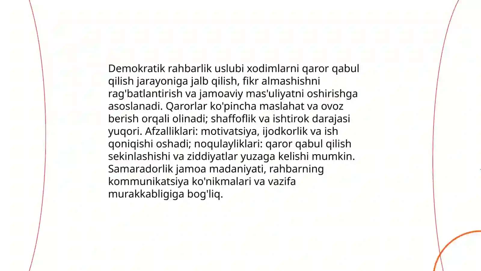 Rahbarlik uslublari 4