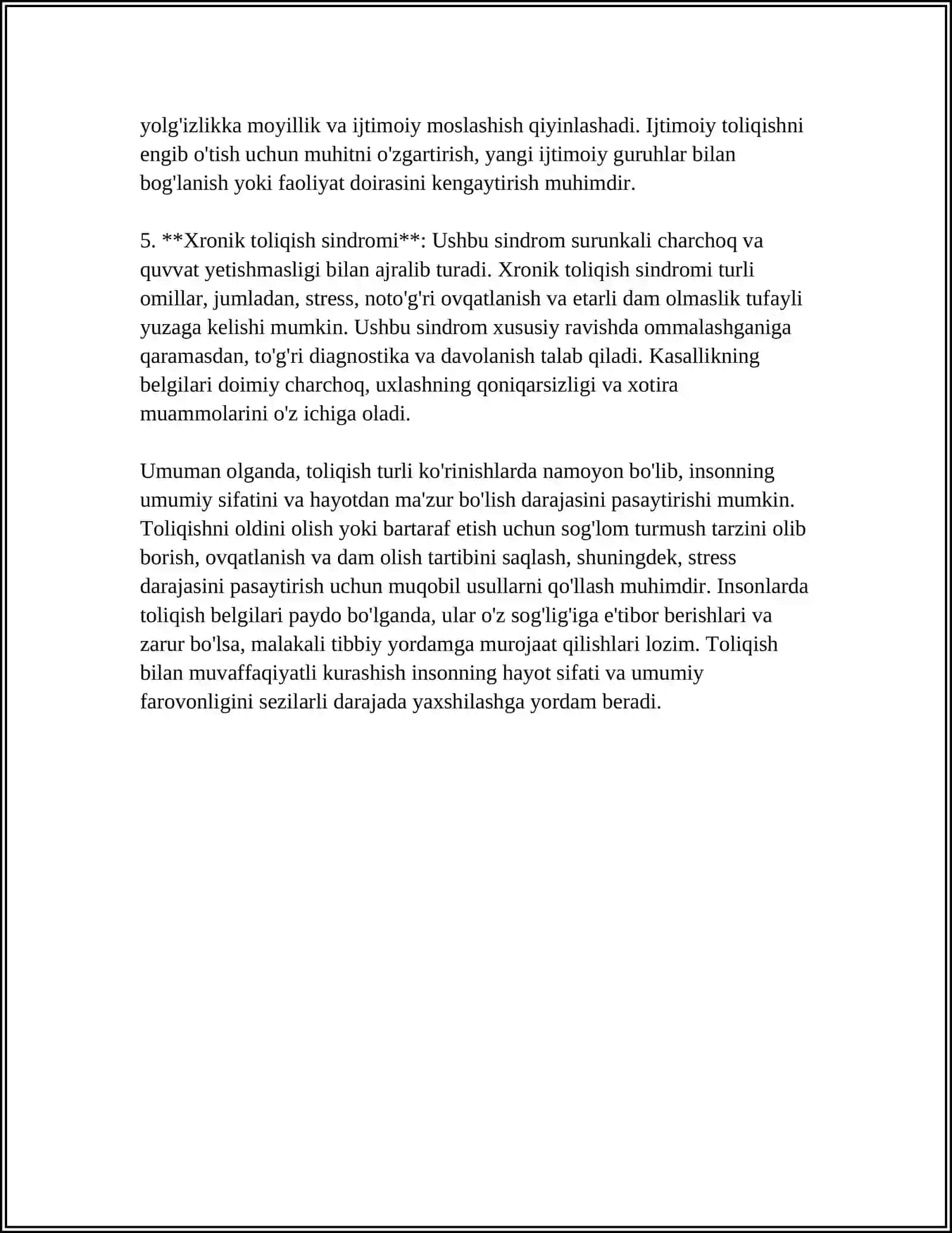Toliqish va organizmni tiklash 4