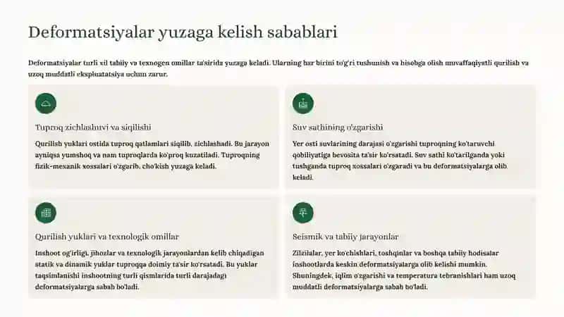 Cho'kish Parametrlari va Deformatsiyalar: Zamonaviy Geodeziya Asoslari 4