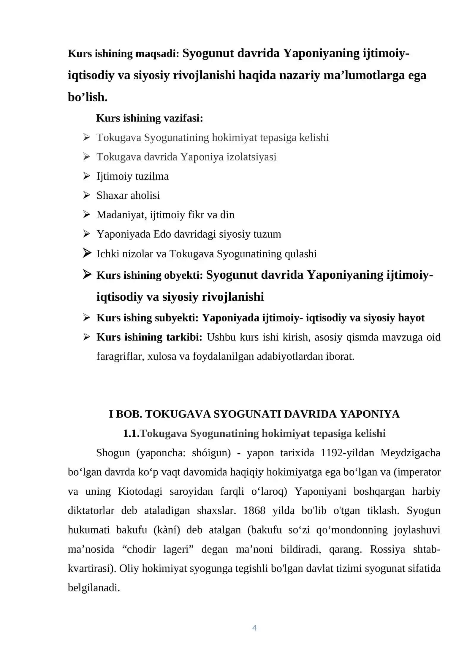Syogunut davrida Yaponiyaning ijtimoiy-iqtisodiy va siyosiy rivojlanishi 4
