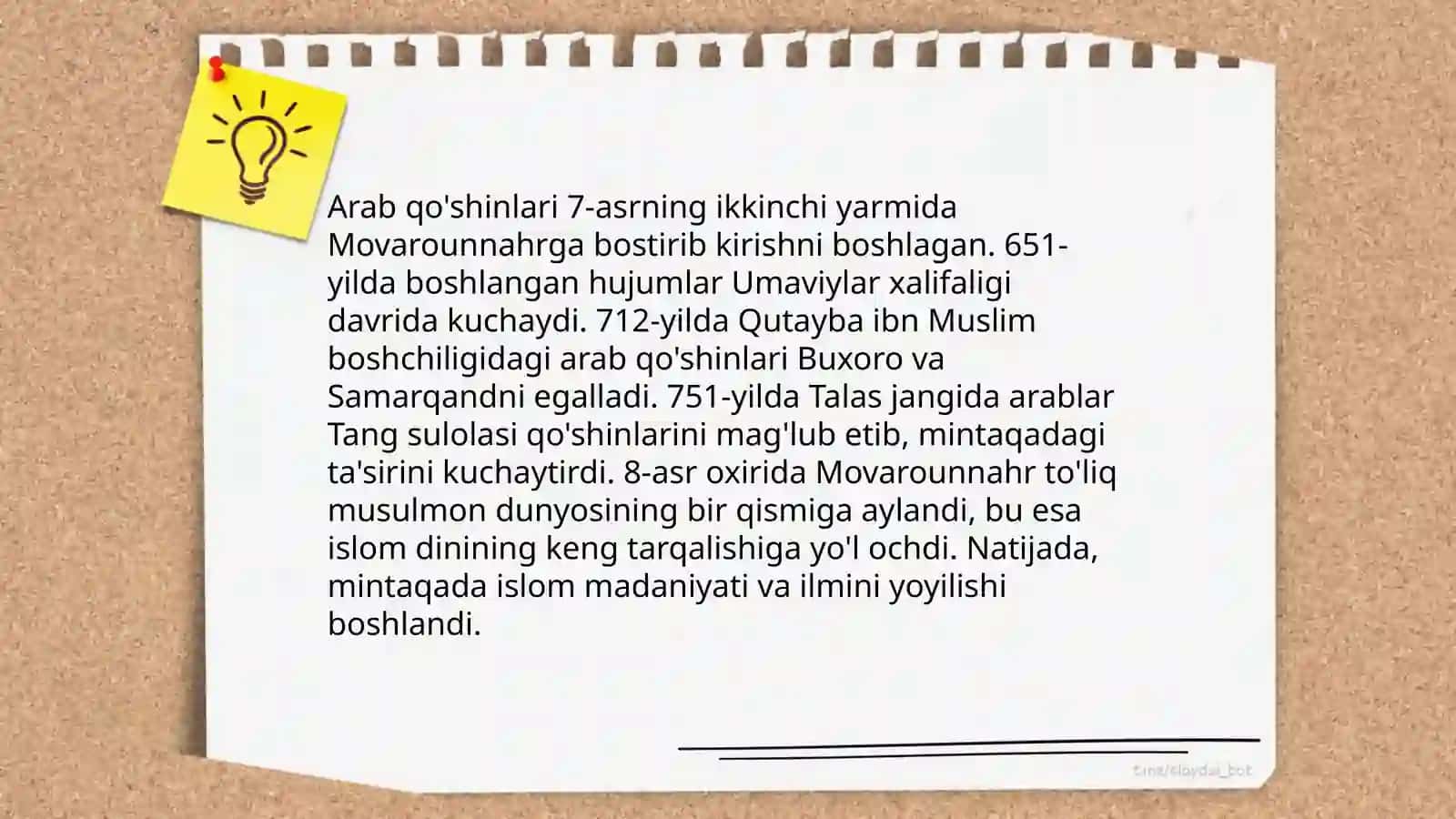 VIII asrda Xuroson va Movarounnahr 4