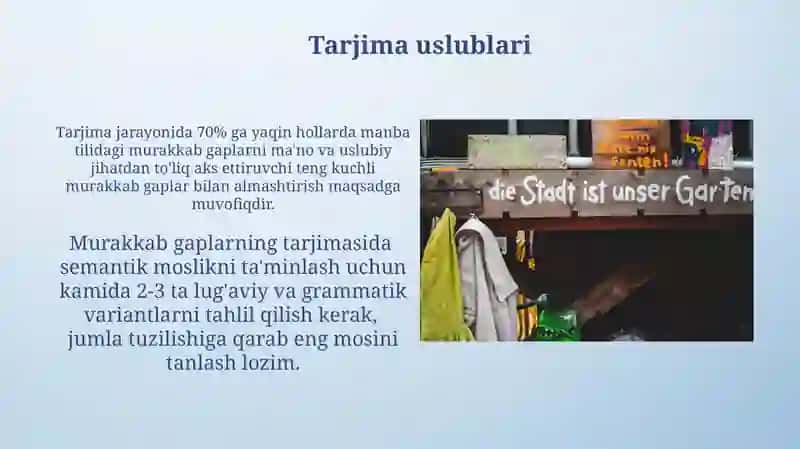 Nemis tilida qo'shma gaplar tarjimasi 4