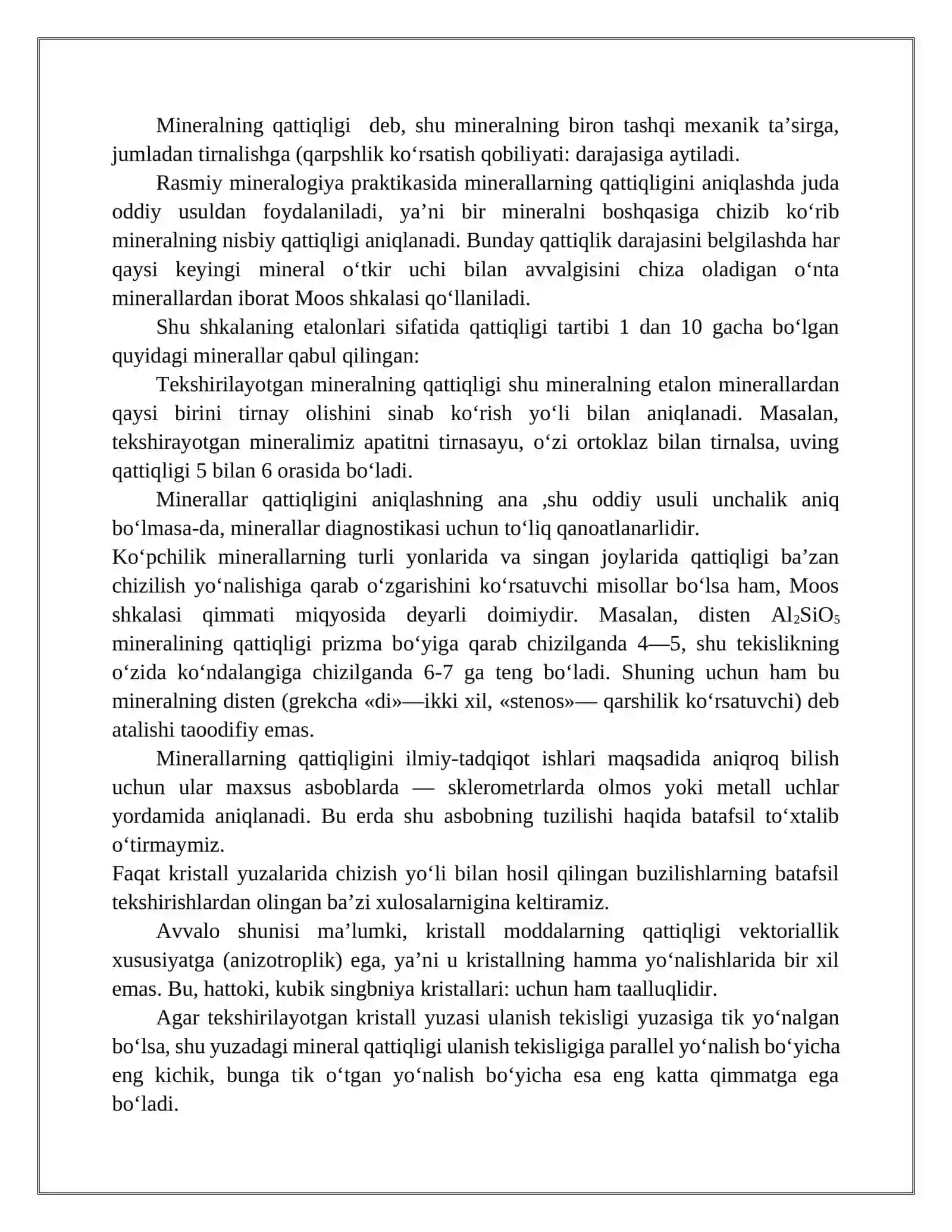 Minerallarning fizik xususiyatlari va mexanik xossalari 4