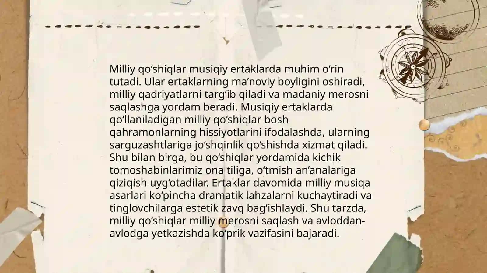 Musiqiy bayram ertaklari, mavzusi 4
