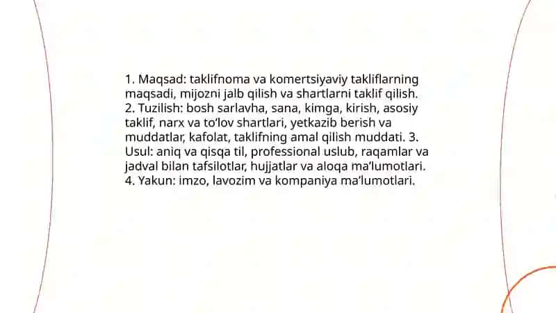 Tijorat yozishmalari 4