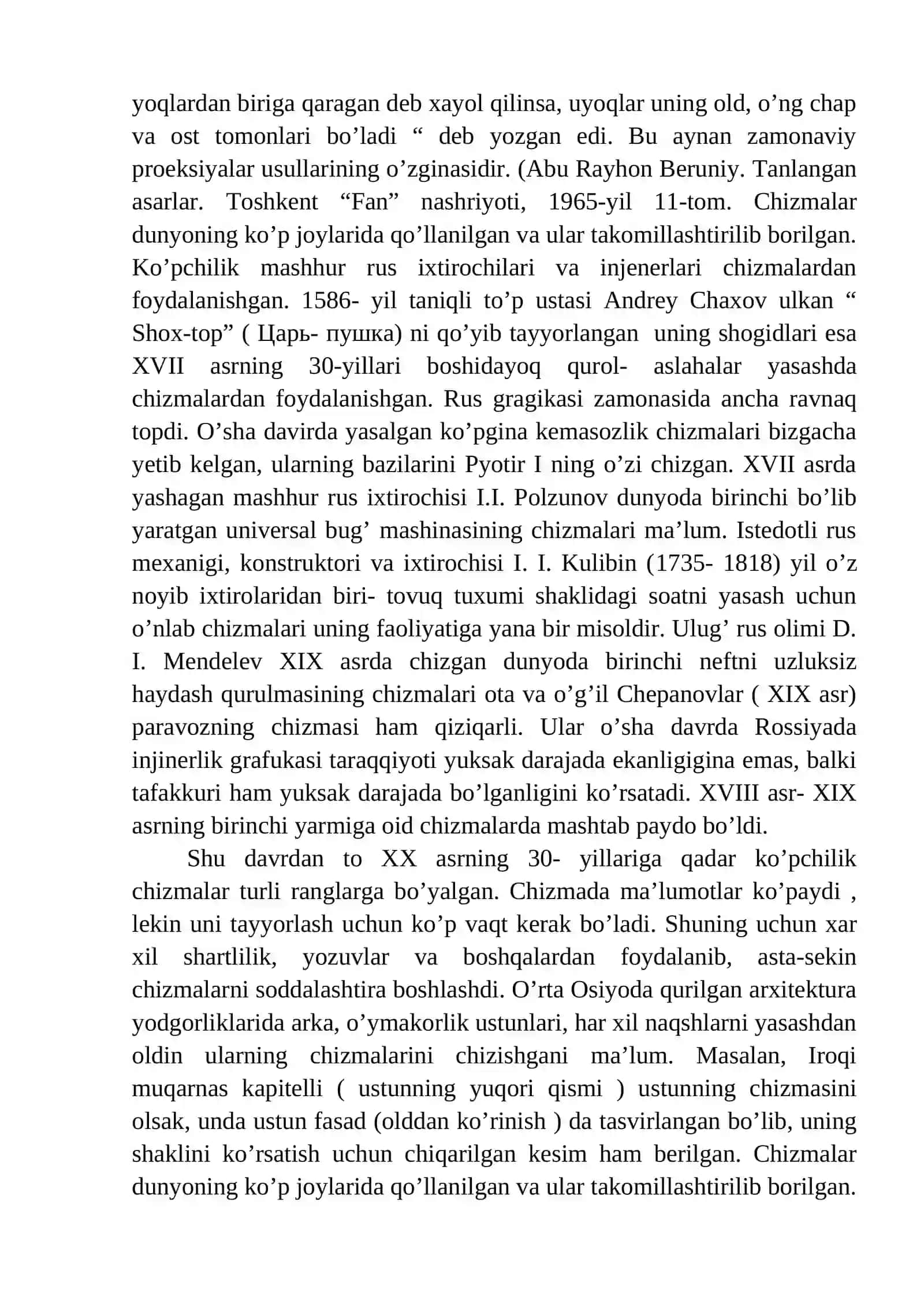 CHIZMACHILIK FANINING BOSHQA FANLAR BILAN ALOQASI 4