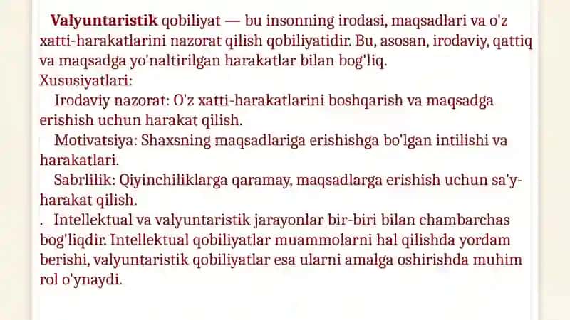 Intellektual va volyuntaristik psixologiya 4
