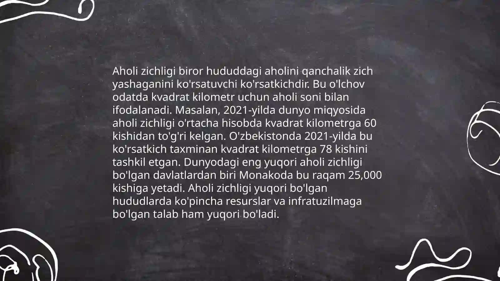 Aholi statistikasi 4
