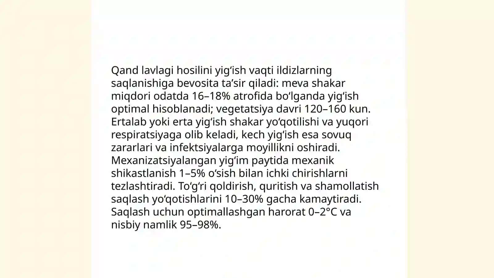 Qand lavlagi ildizmevalarni saqlashning istiqbolli va resurs tejamkor usuli 4