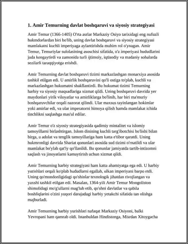 AMIR TEMUR BUYUK DAVLAT ARBOBO 4