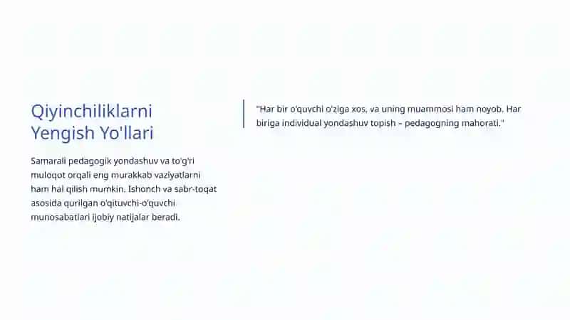 Qiyin Tarbiyalanuvchilar Bilan Pedagogik Ish: Muammolar va Yechimlar 4