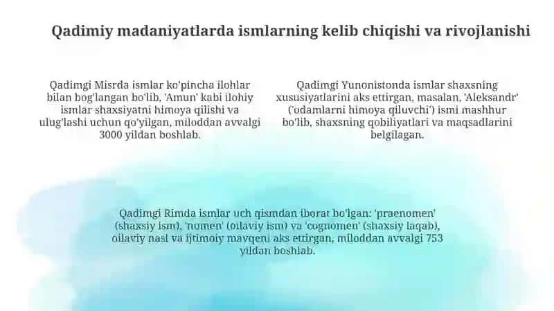 Diniy va muqaddas nomlarning kelib chiqishi 4