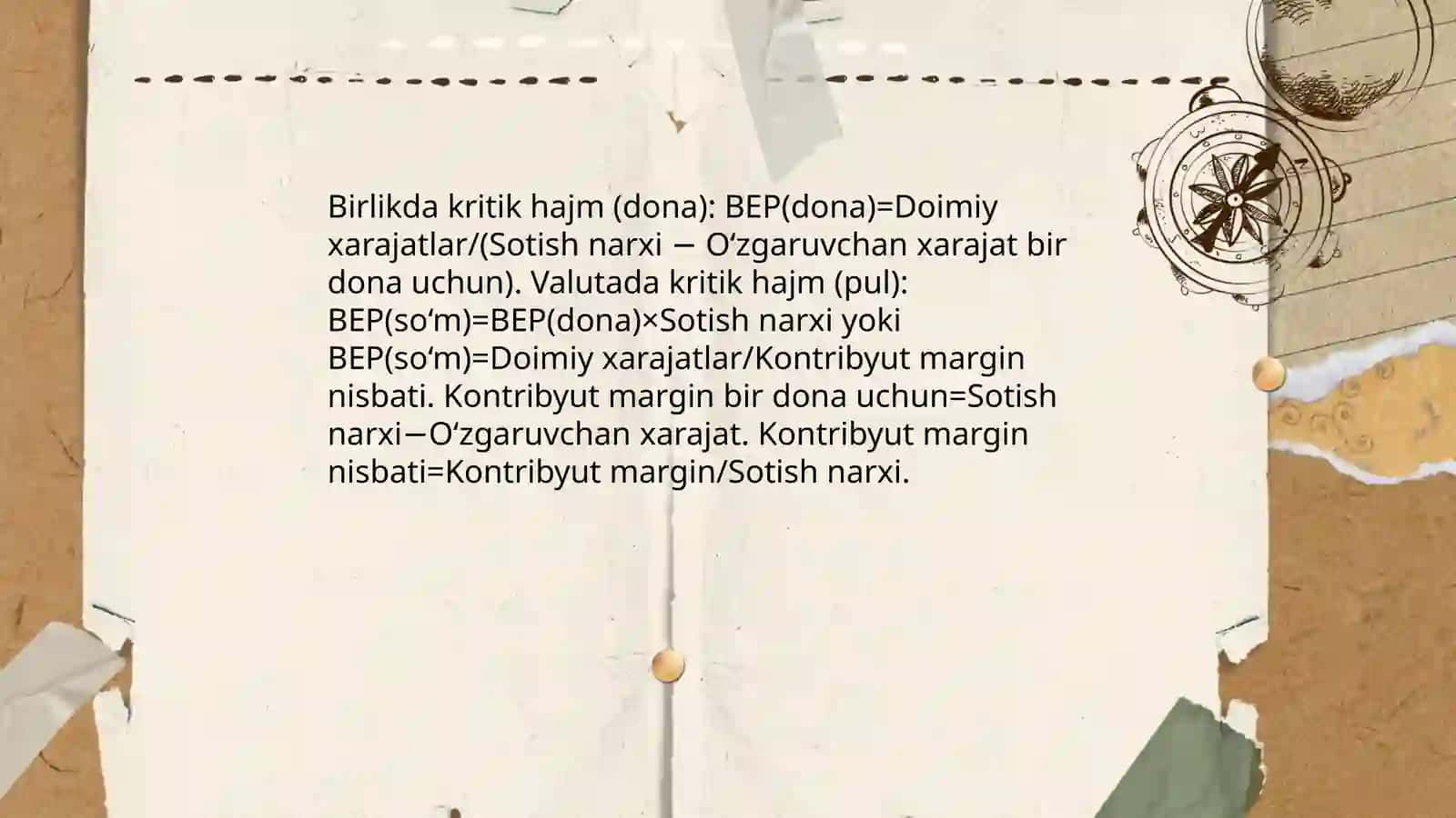 Mahsulot kritik hajmi hamda ishlab chiqarish leveridji tahlili 4