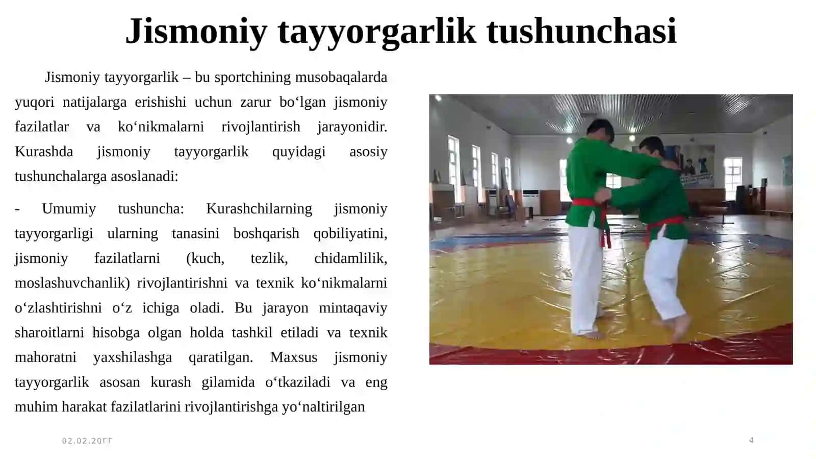 KURASHDA JISMONIY TAYYORGARLIK TO’G’RISIDA TUSHUNCHA 4