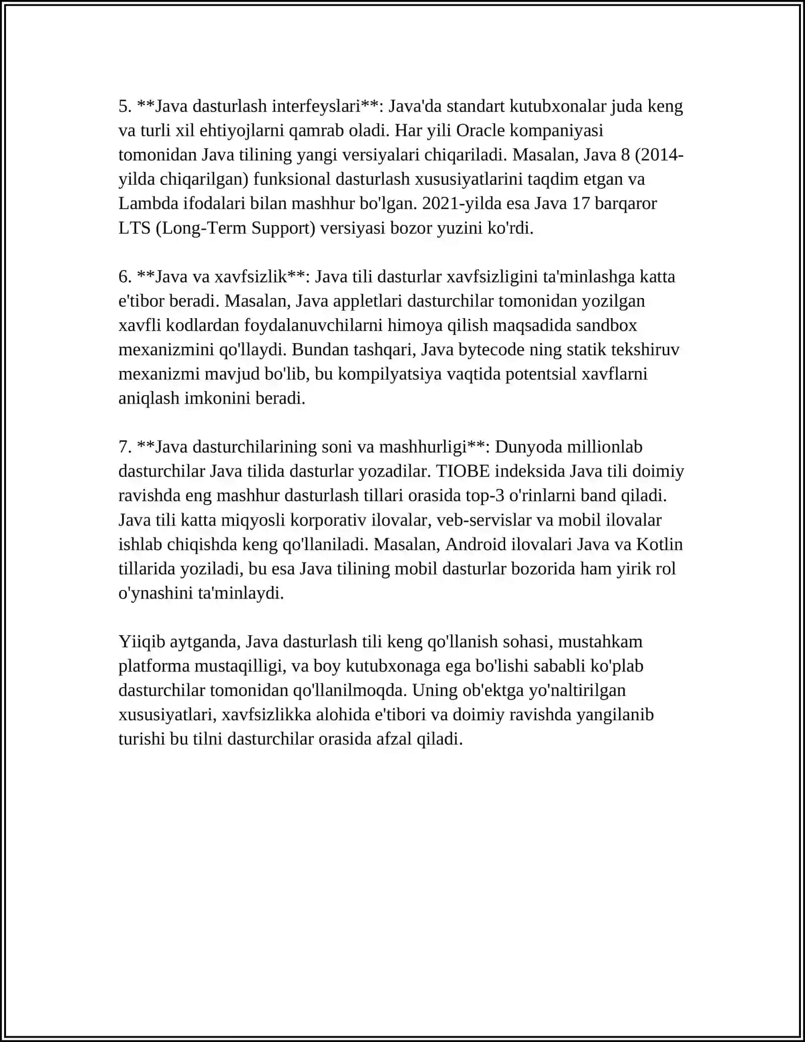 JAVA TIZIMI ORQALI PEDAGOGIK ILOVALAR YARATISH TEXNOLOGIYASI 4