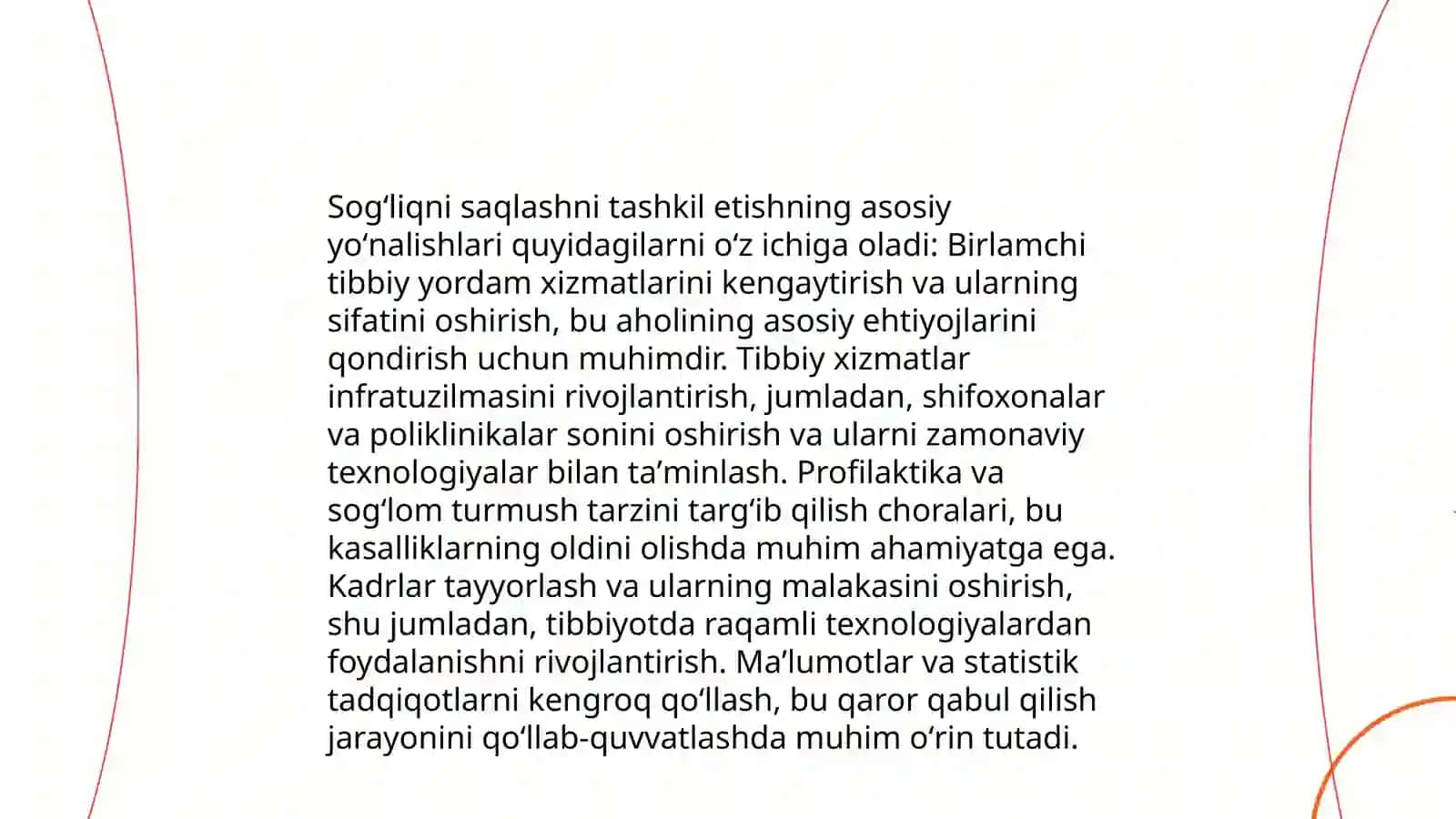Jamoat salomatligi va sogʻliqni saqlashni tashkil etish fanini oʻrni asosi kompanentlari tibbiyot ststistika uning sogʻliqni saqlashdagi axamyati 4