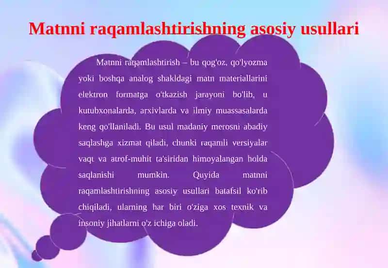 Raqamlashtirishning turli usullari 4