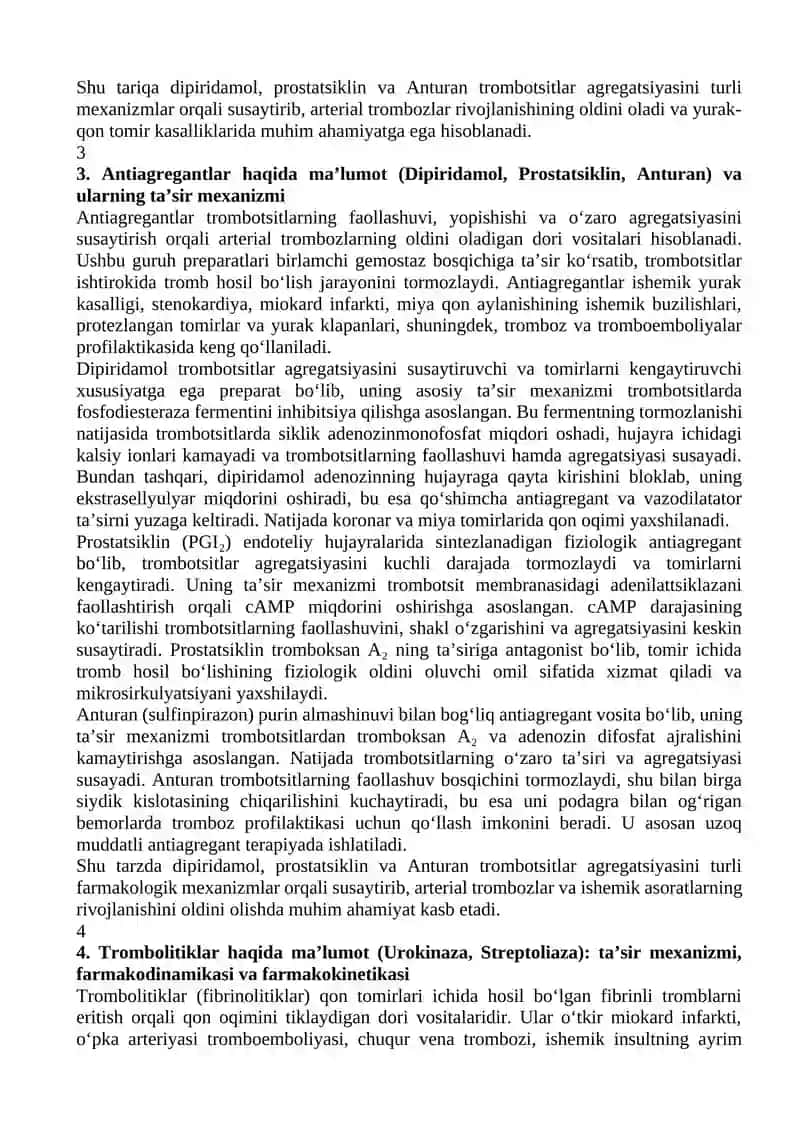 Farmakologiyadan 3 kurs oraliq nazorat savollariga tòlliq javoblar 4