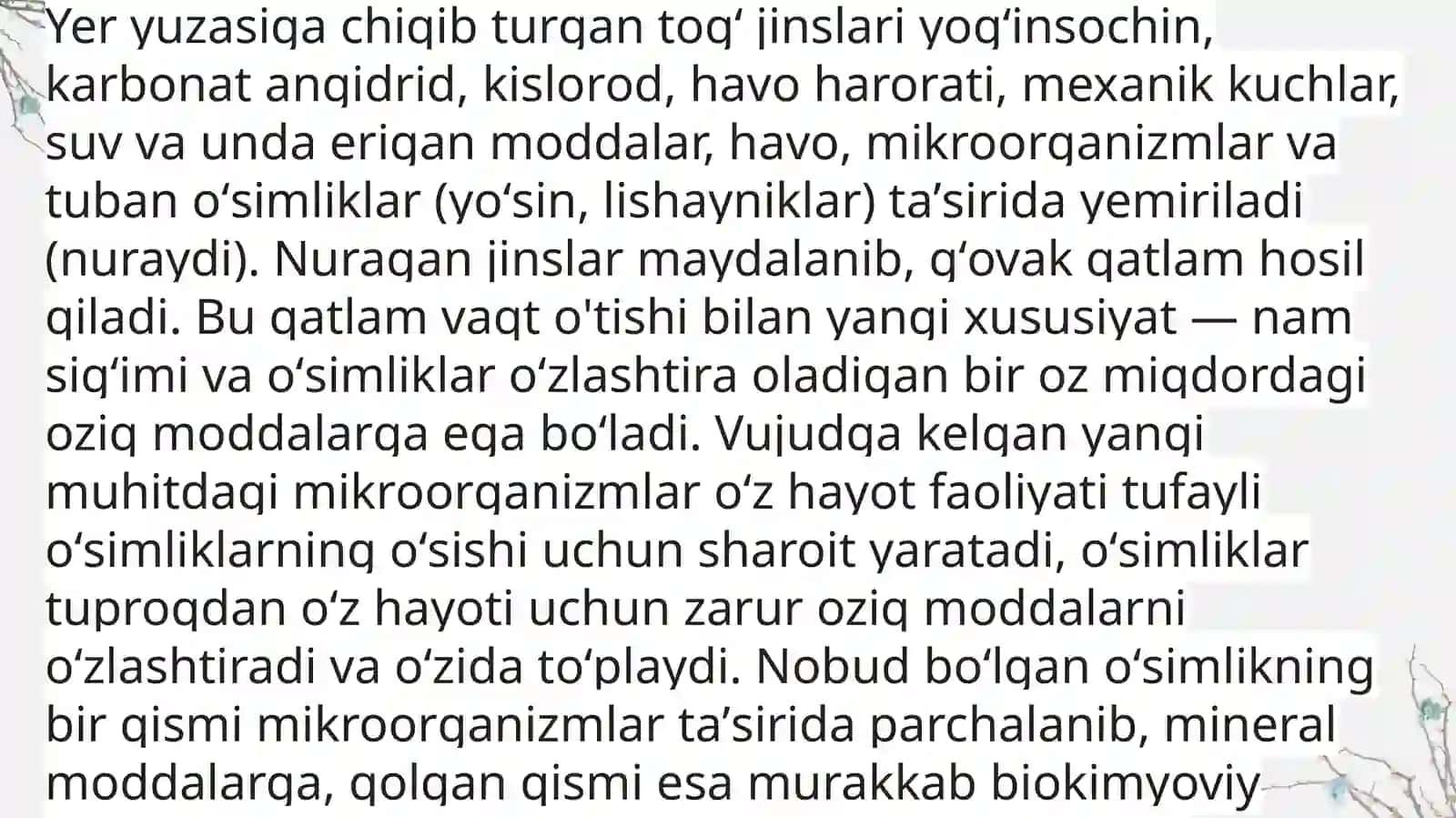 Tuproq va uning tabiiy xususiyatlari 4