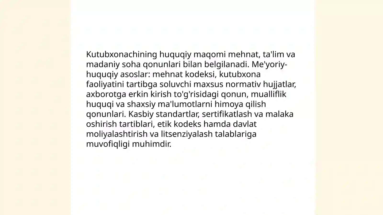 Kutubxonachining professional mavqeining tarixiy rivojlanishi 4