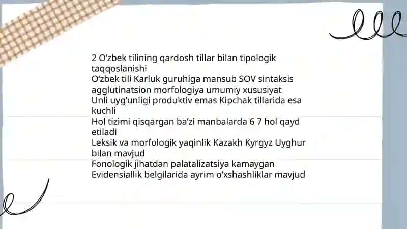 Ózbek tili va uning tillar tizimidagi órni 4