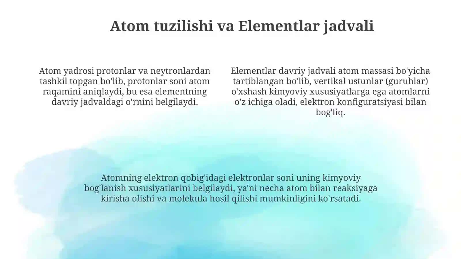 7-sinf kimyo fanidan mavzular 4