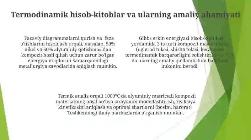 Kompozitsion materiallar olishning termodinamik asoslari 4