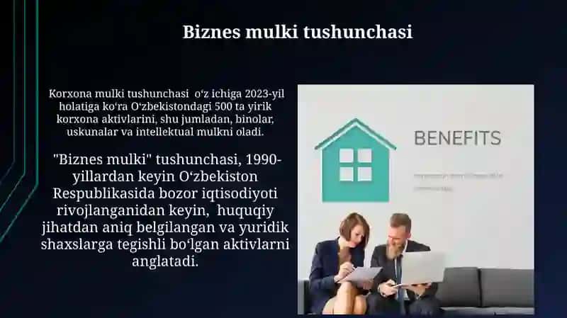 Biznesda mulk tushunchasi va mulkchilik shakllari 4