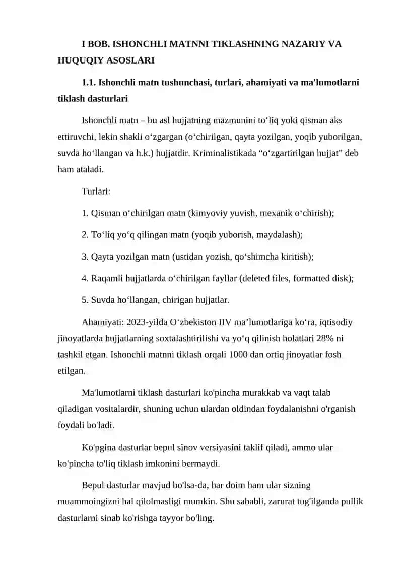 Ishonchli matnni tiklash qoidalari 4