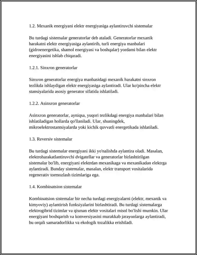 Elektromexanik Sistemalarning Tasnifi 4