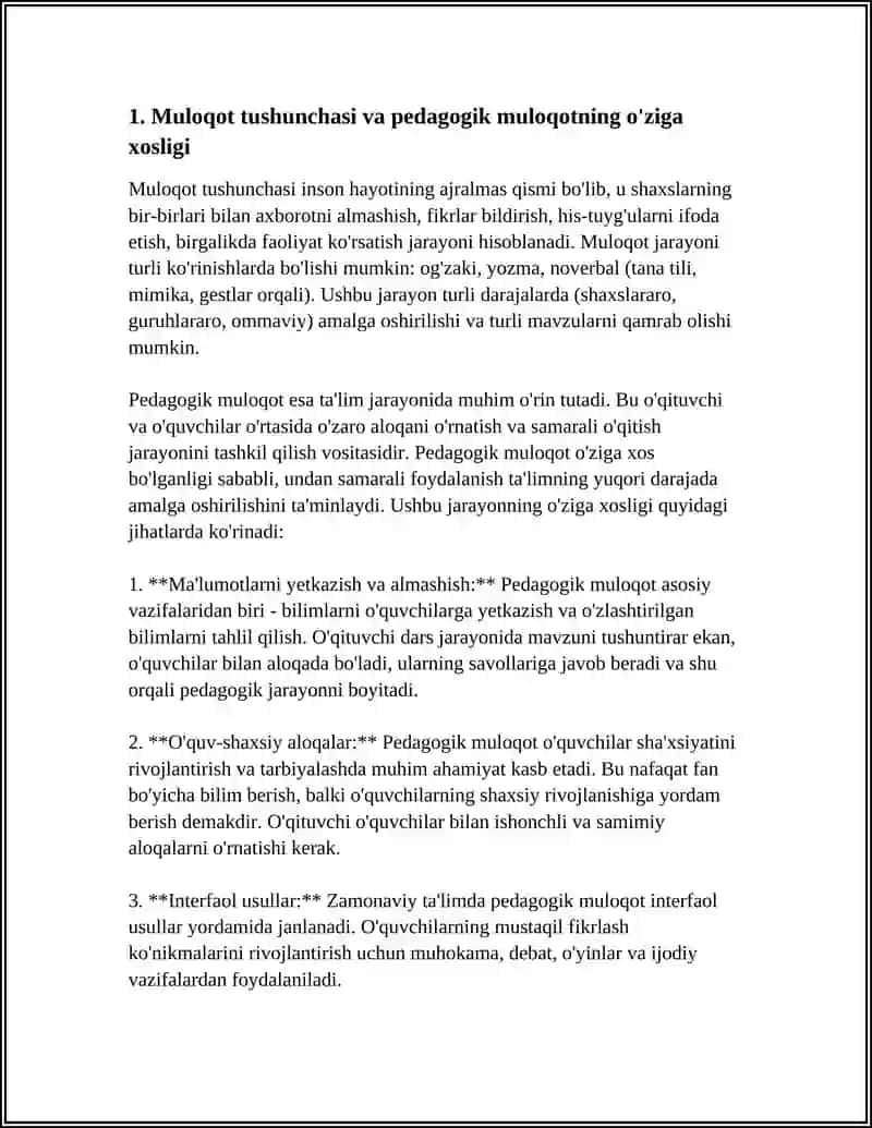 MULOQOT HAQIDA TUSHUNCHA.PEDAGOGIK MULOQOT HAQIDA TUSHUNCHA 4