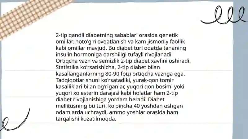 Qandli diabet kasalligi. 4