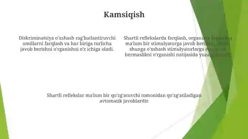 Shartli reflekslarni hosil bo‘lishi mexanizimi 4