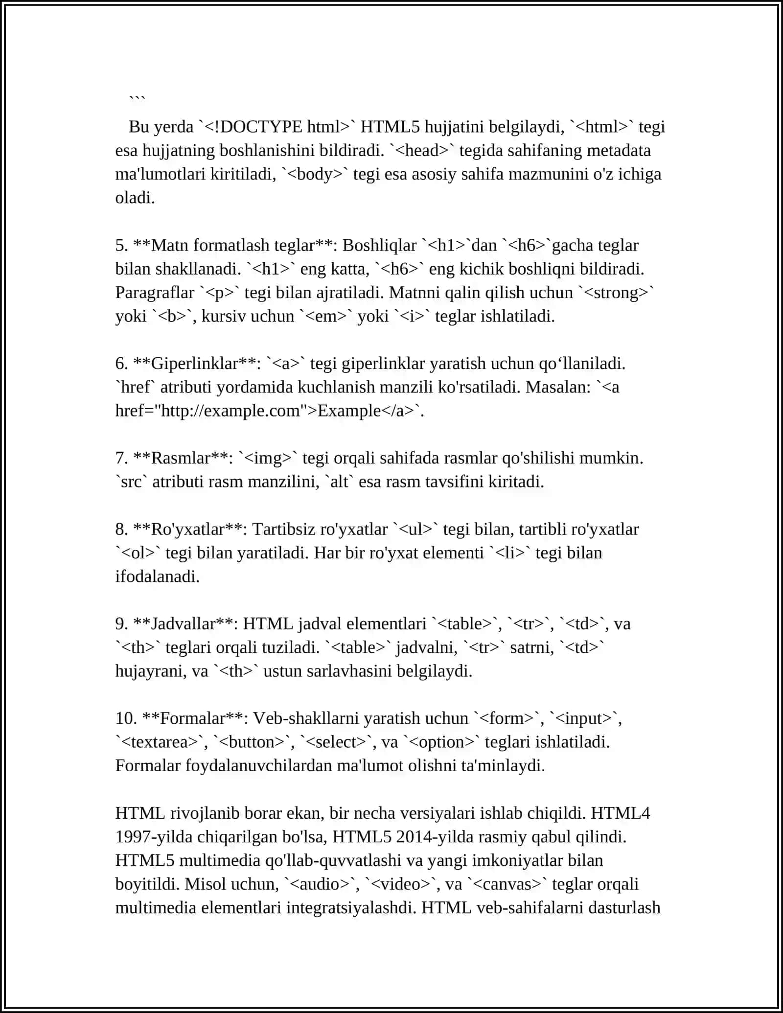 WEB SAHIFALARNI YARATISH 4