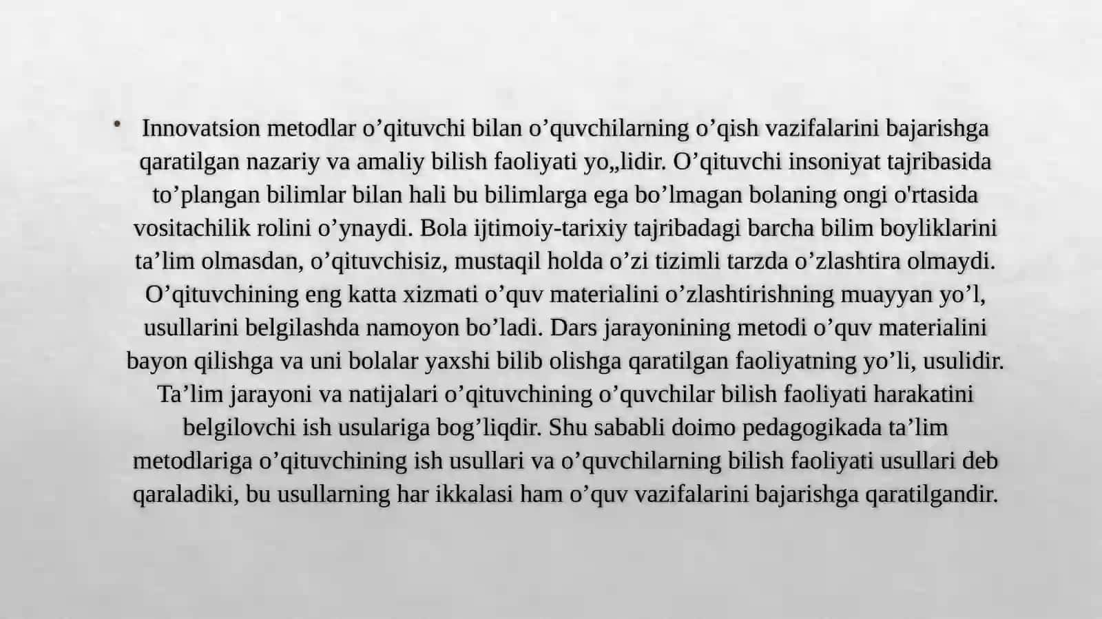 "Metallarga ishlov berish texnologiyasi" mavzusini o'qitish metodikasi 4