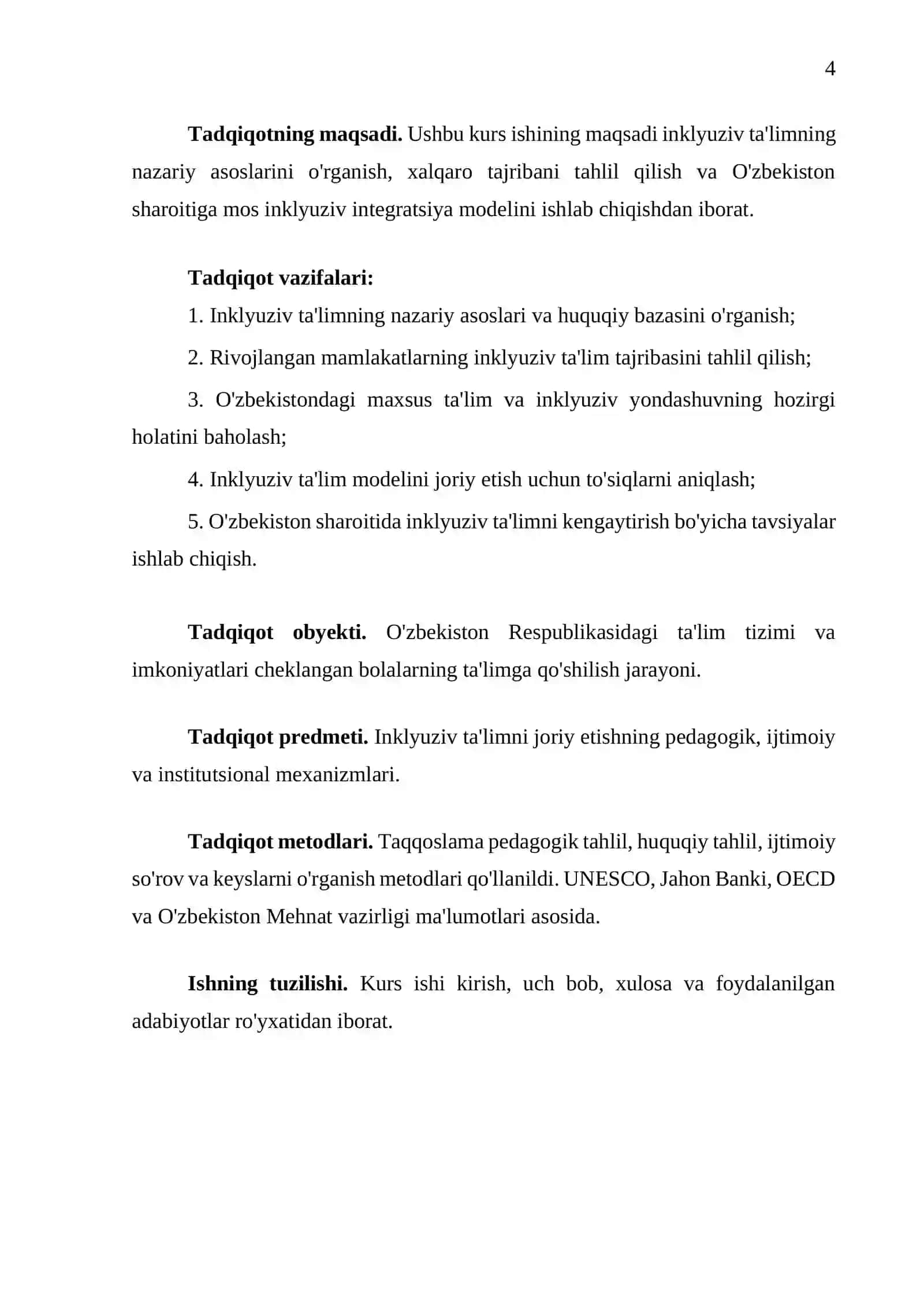 "Inklyuziv ta'lim: imkoniyatlari cheklangan bolalar uchun integratsiya" 4