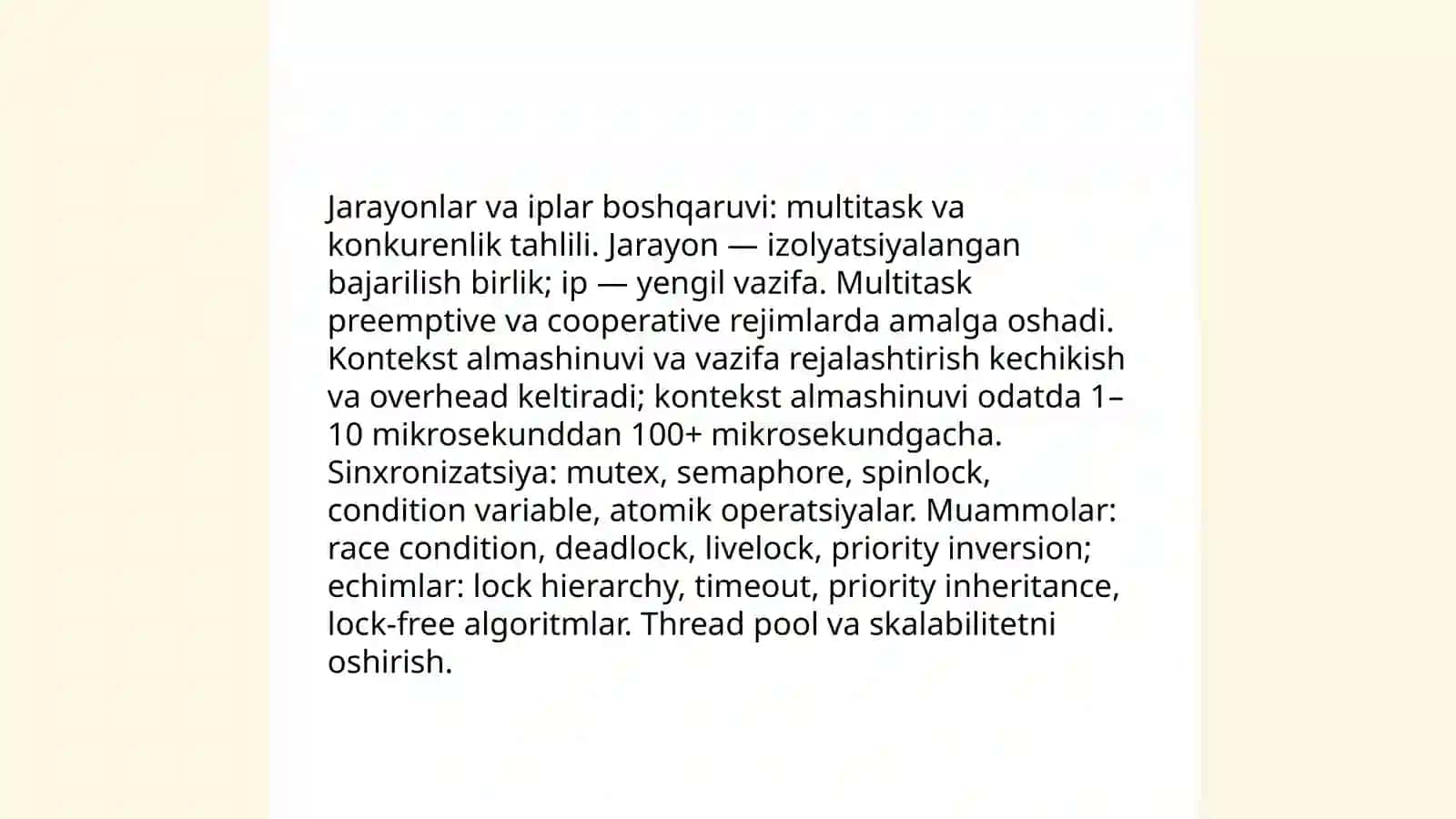 Zamonaviy operatsion tizimlarning kernel arxitekturasi 4