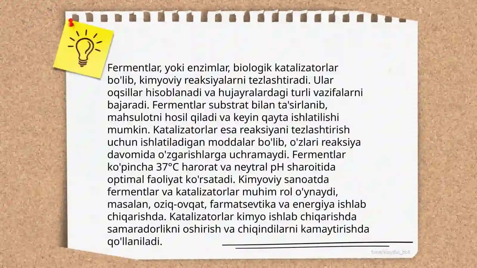 Fermentlar ishtirokidagi texnologik jarayonlar 4