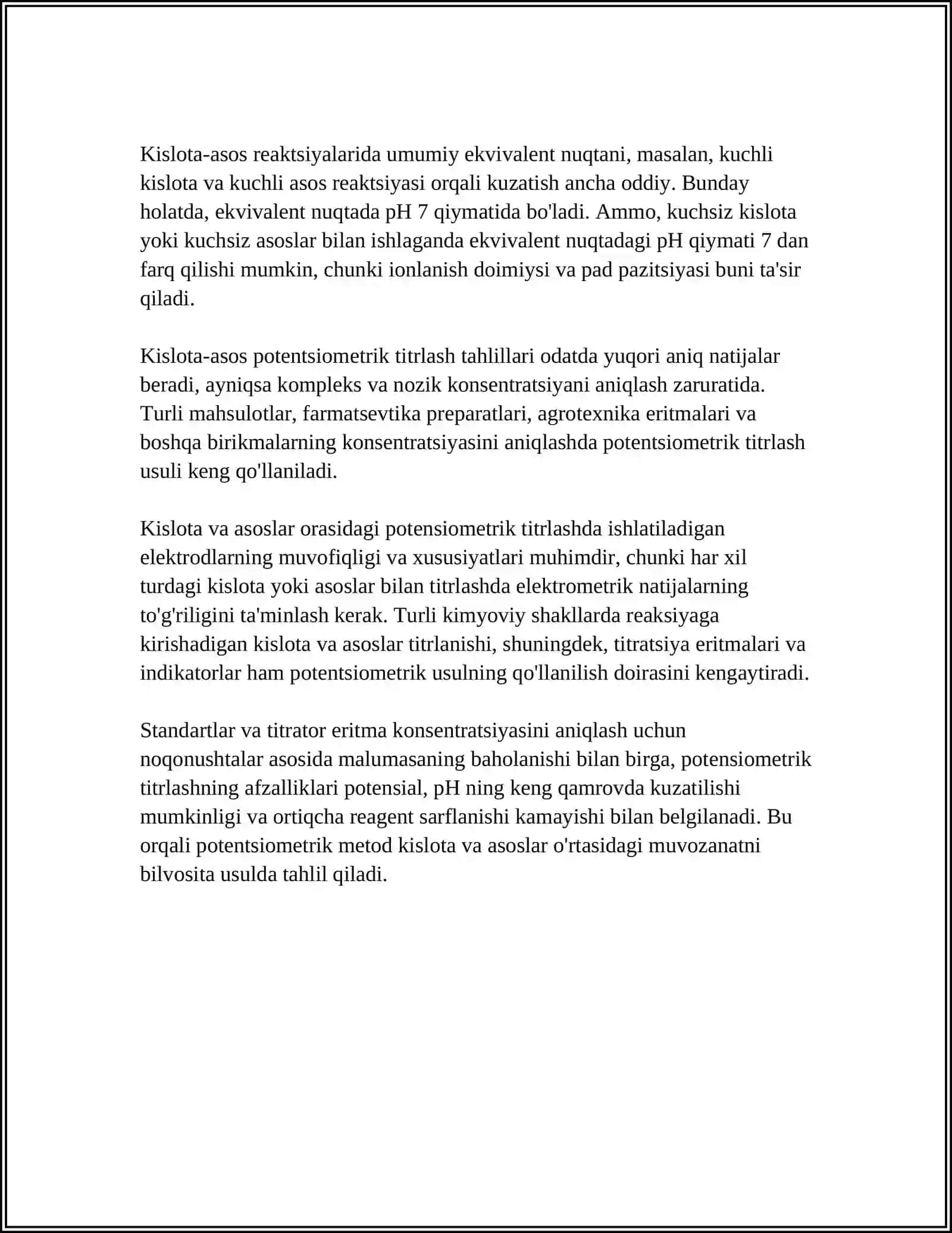 POTENSIOMETRIK TITRLASHDA ISHLATILADIGAN REAKSIYA TURLARI 4