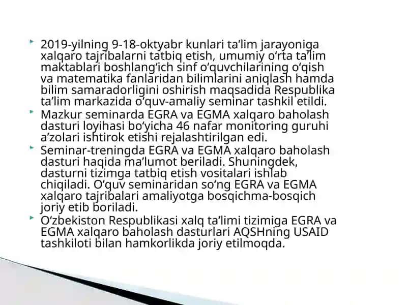 EGMAVaEGRA XALQARO BAHOLASH DASTURLARI MAZMUN VA MOHIYATI 4